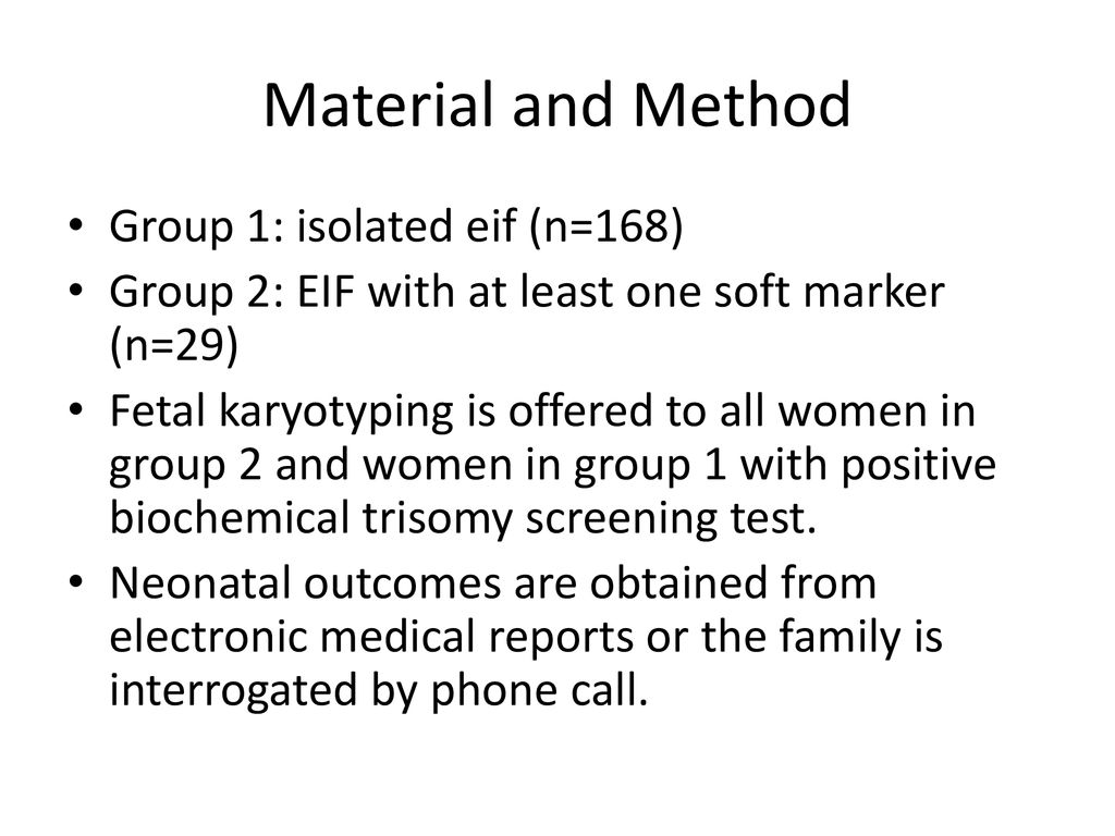 Perinatal Outcome Of Fetuses With Echogenic Intracardiac Focus Ppt